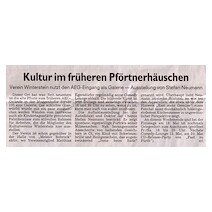 Kultur im früheren Pförtnerhäuschen