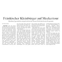 Fränkischer Kleinbürger auf Meckertour